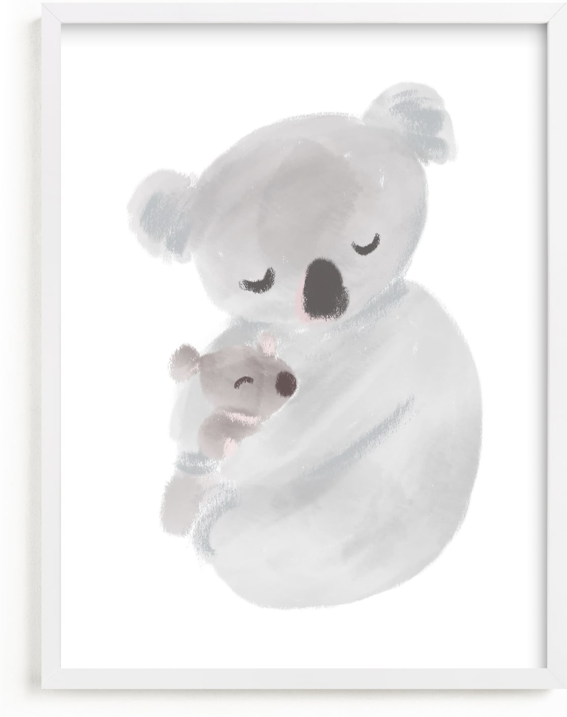 This is a grey nursery wall art by chocomocacino called suzette.
