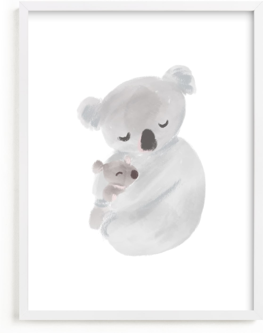 This is a grey nursery wall art by chocomocacino called suzette.