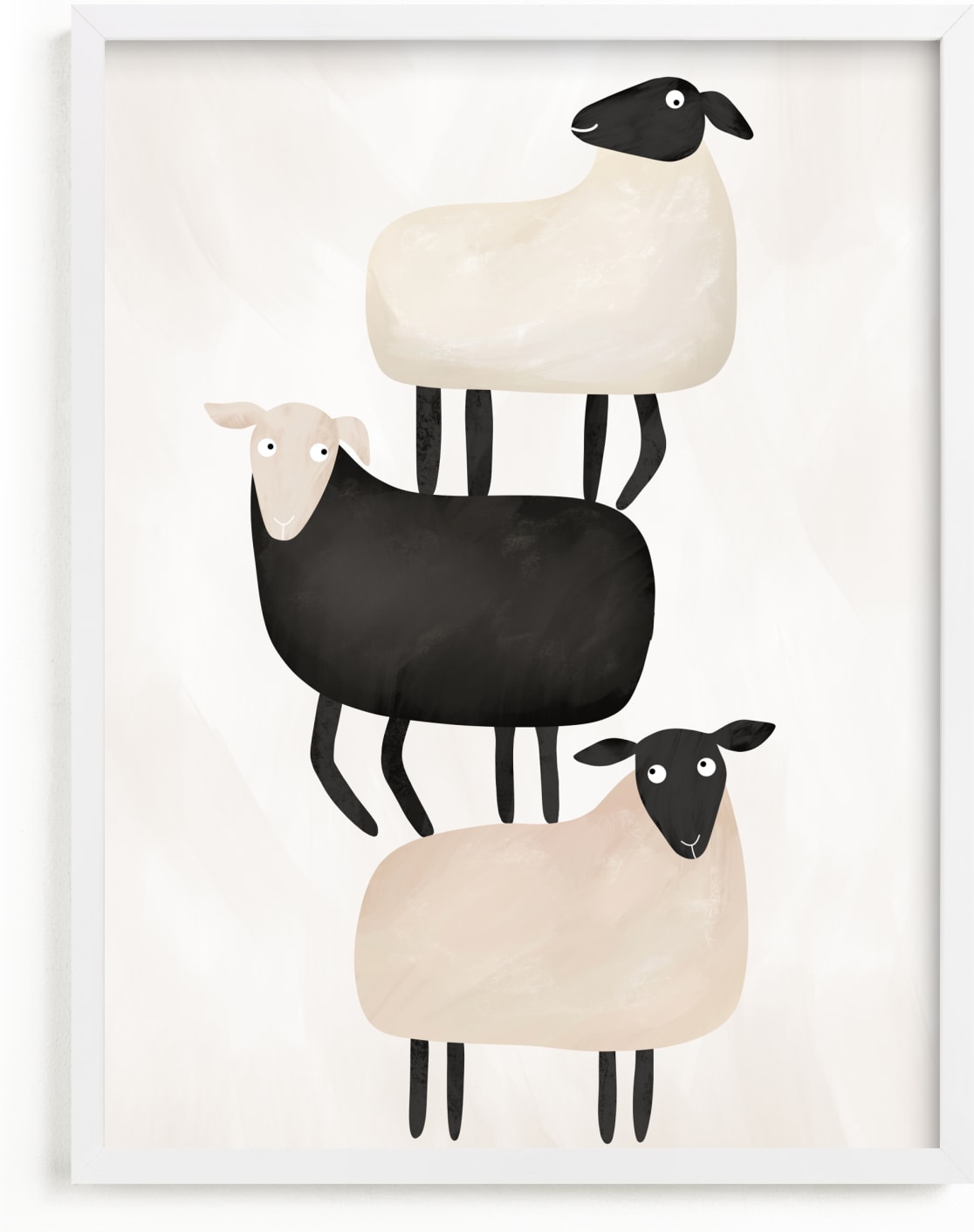 This is a white nursery wall art by Maja Cunningham called I got your back.
