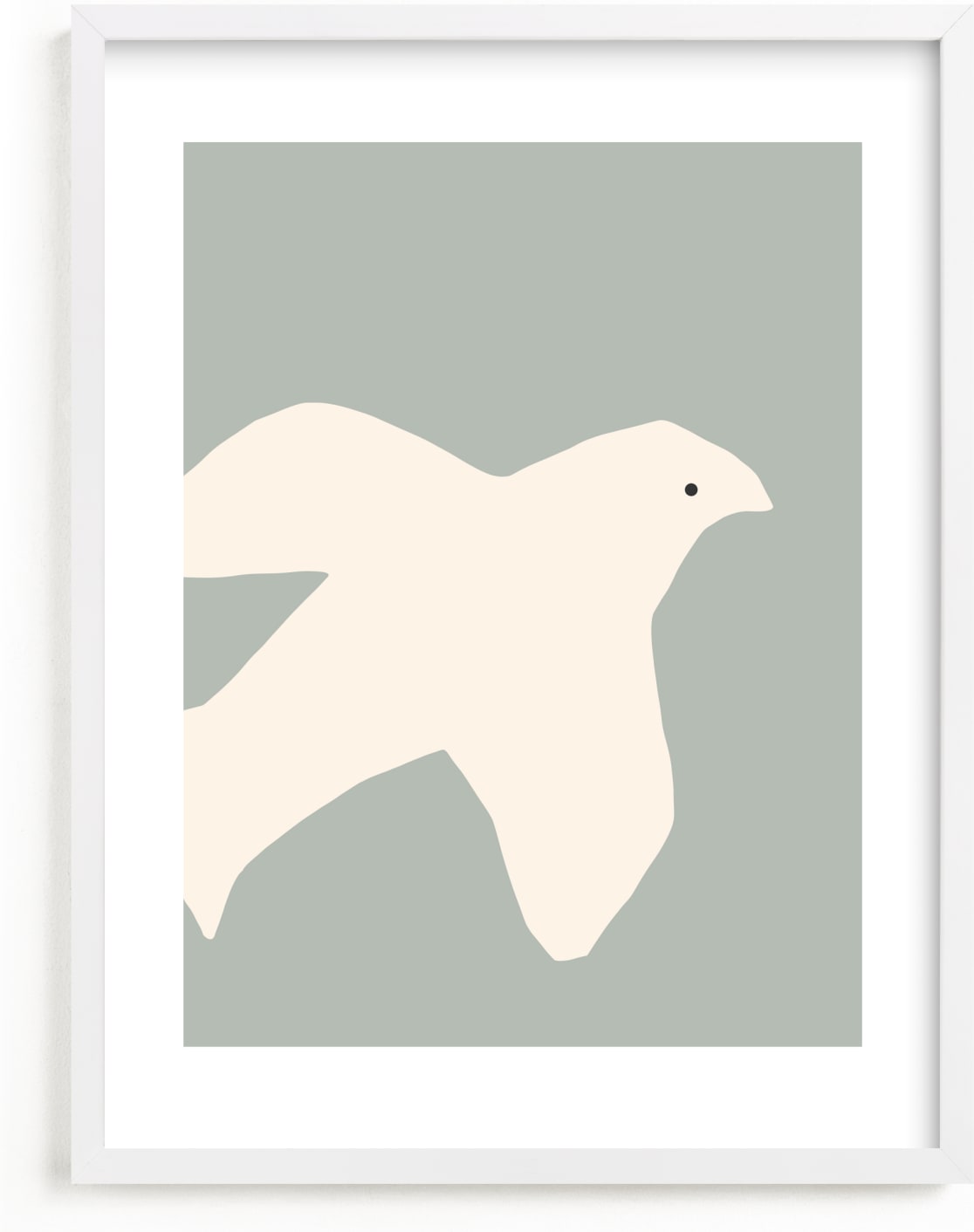 This is a blue nursery wall art by Coit Creative called Summer Dove.