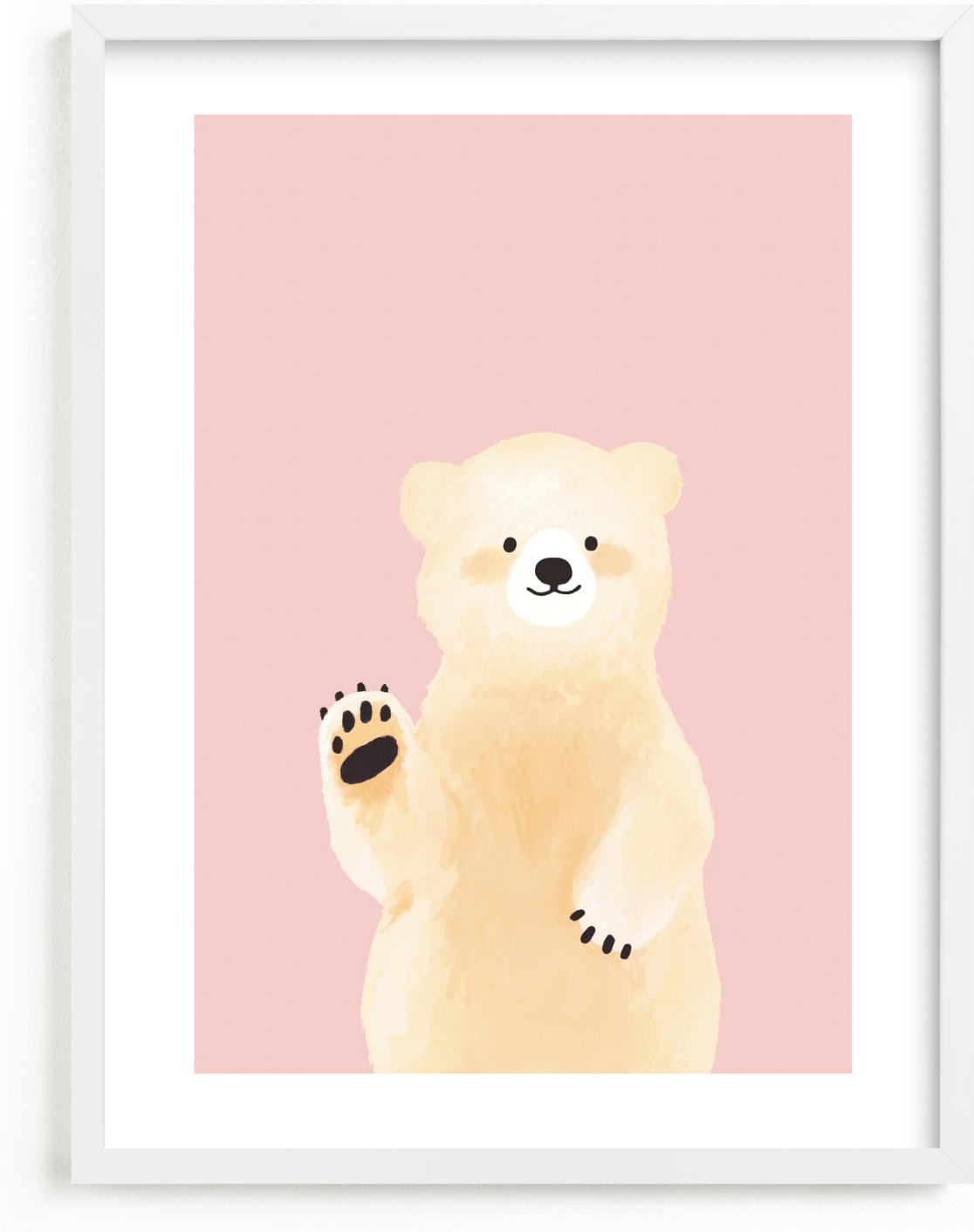 This is a white nursery wall art by Mollie Bohannon called So Beary Sweet.
