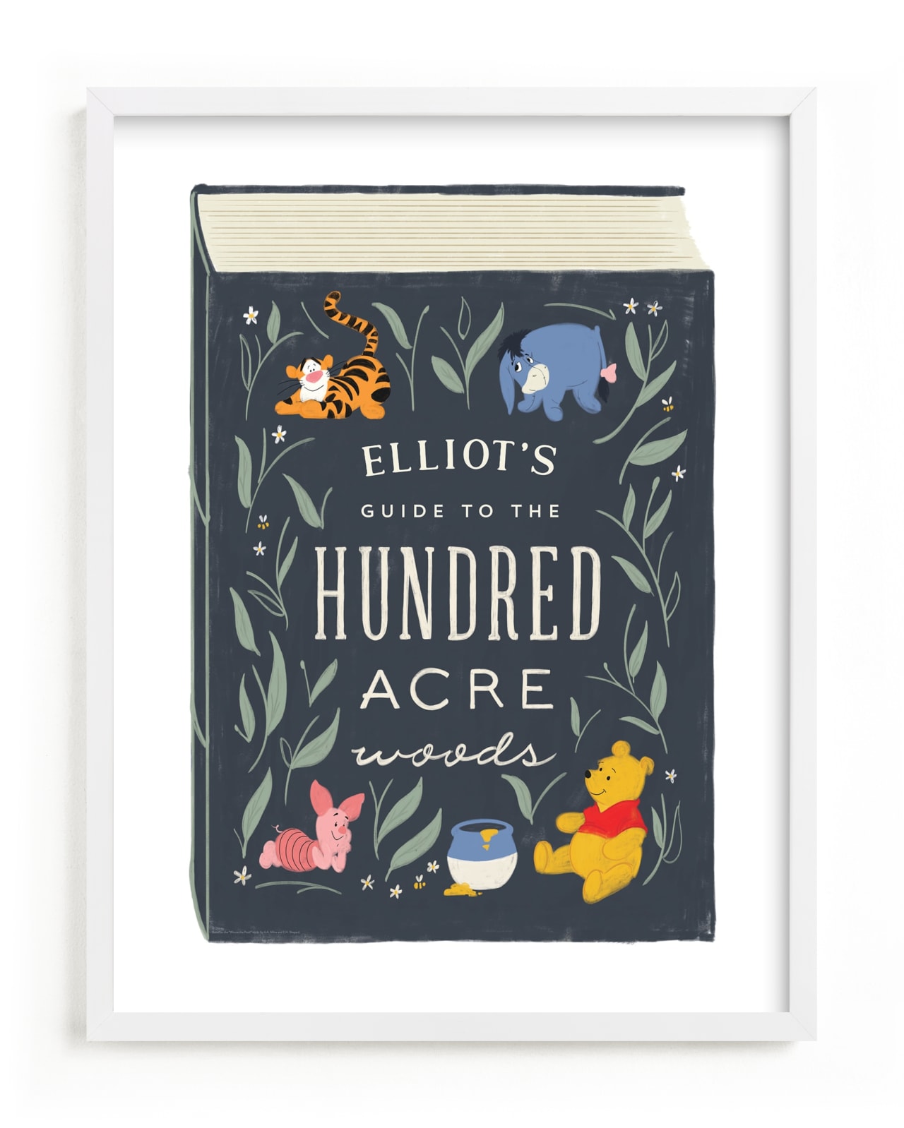 "The Hundred Acre Woods from Disney's Winnie The Pooh" - Disney Custom Open Edition Children's Art Print by JeAnna Casper in beautiful frame options and a variety of sizes.