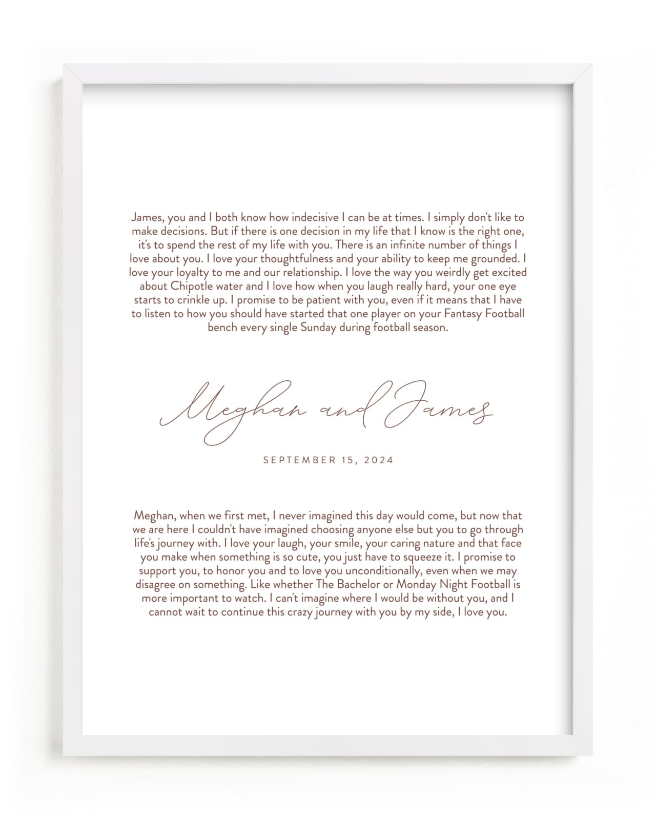 This is a red photos to art  by Minted called Our Vows Art Print.