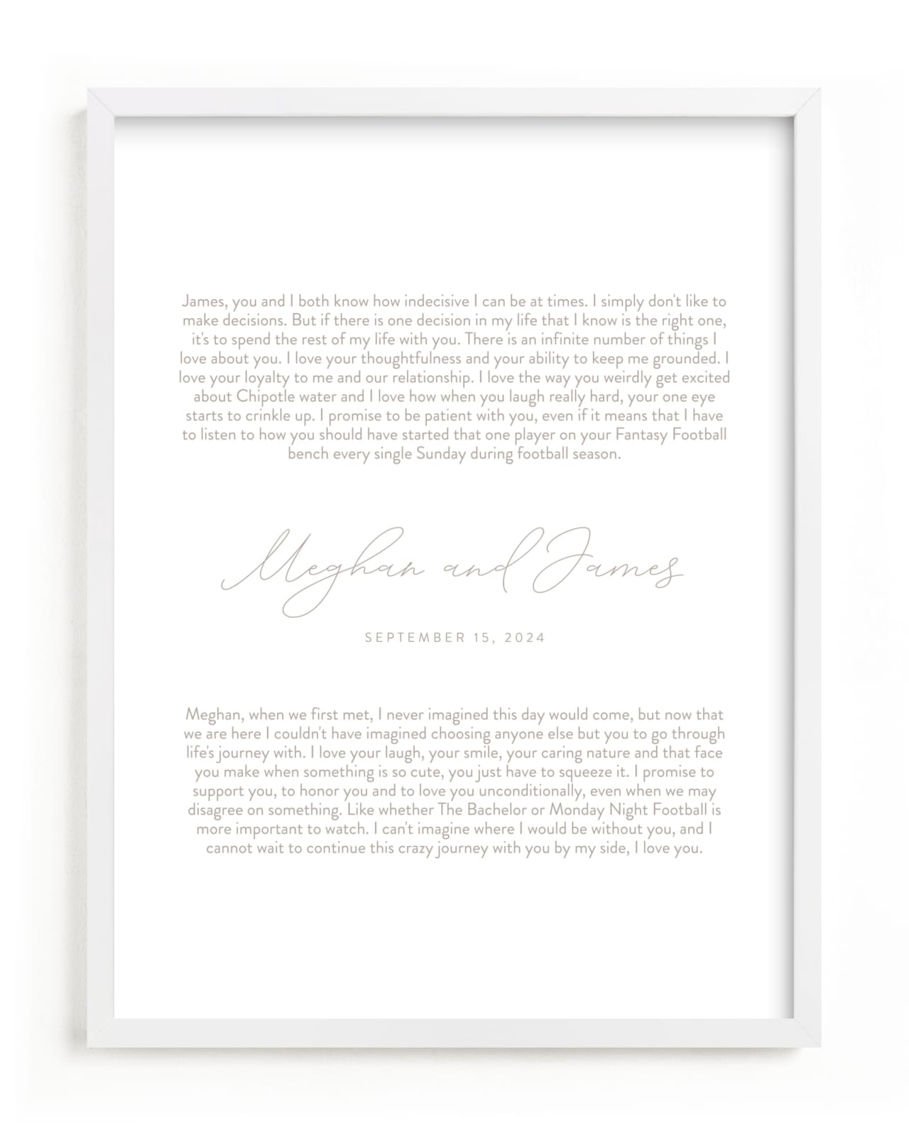 This is a pink, beige photos to art by Minted called Our Vows Art Print.