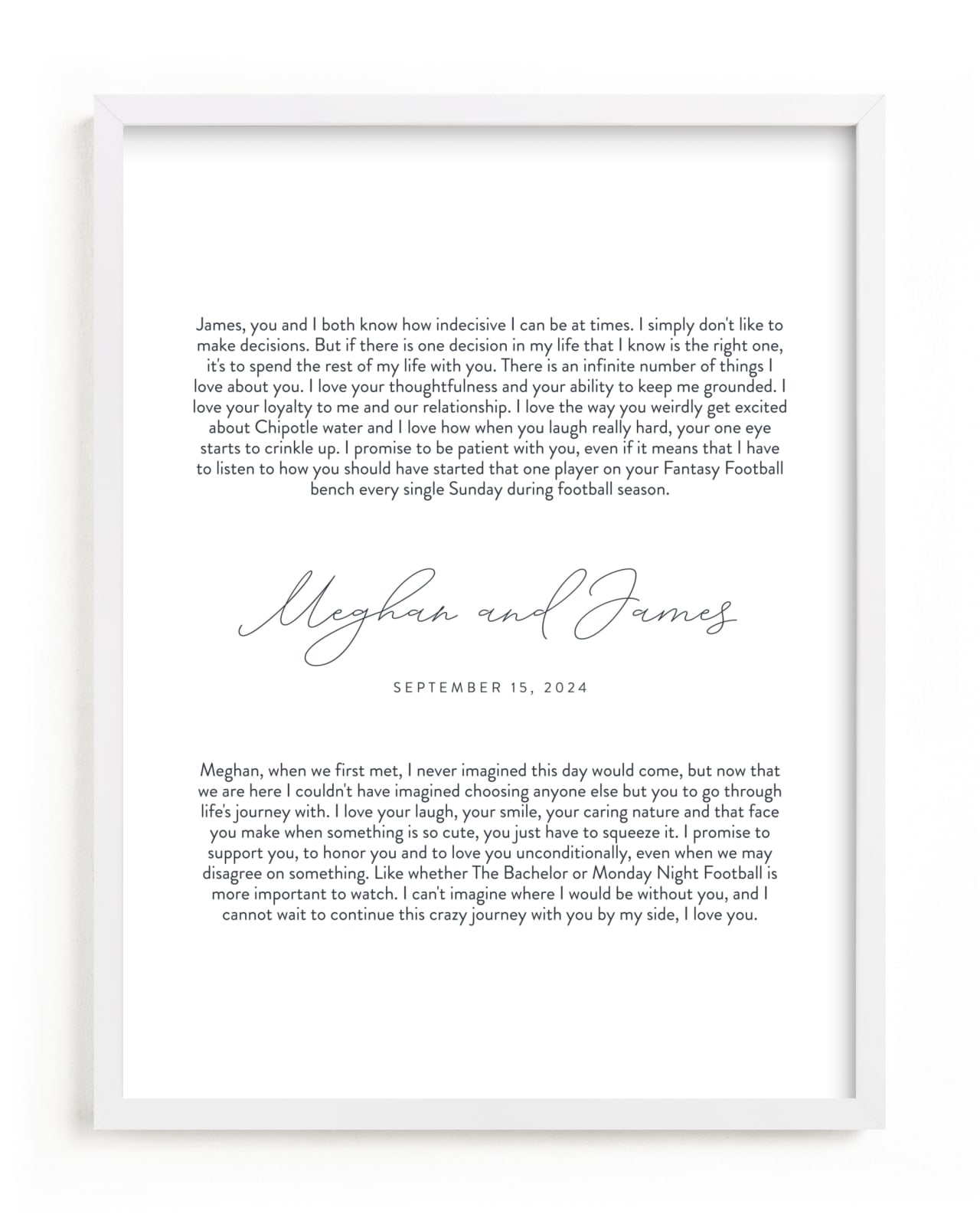 This is a blue photos to art  by Minted called Our Vows Art Print.