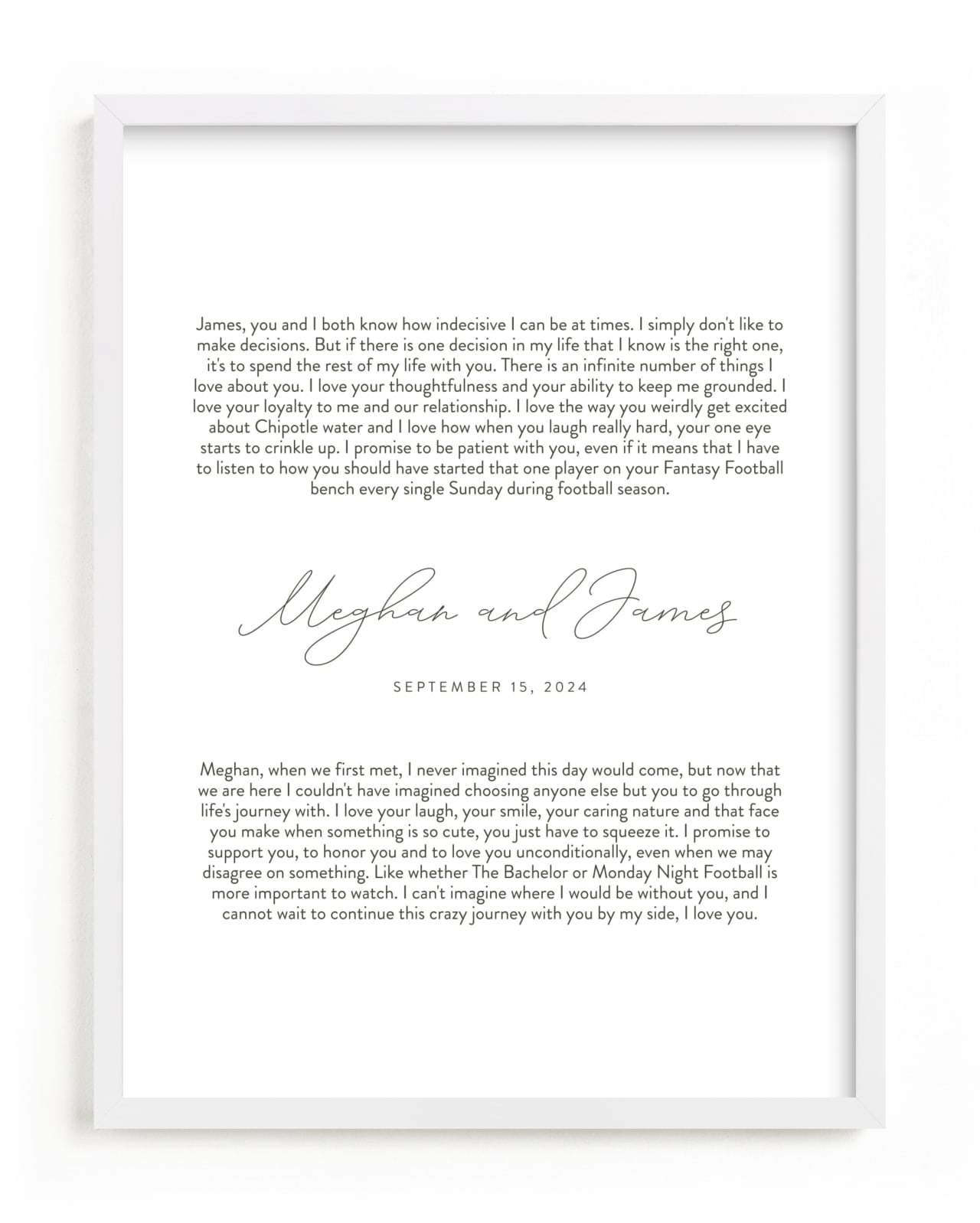 This is a green photos to art  by Minted called Our Vows Art Print.
