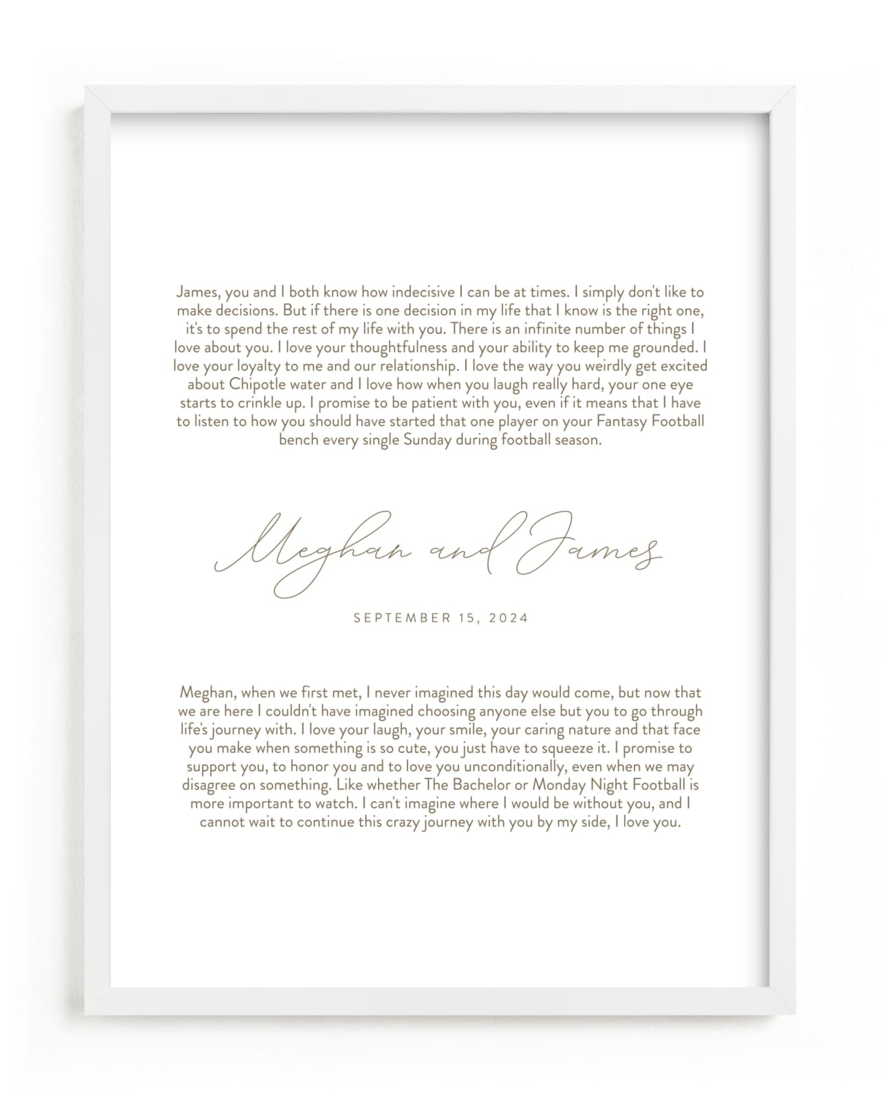 This is a brown, beige photos to art by Minted called Our Vows Art Print.
