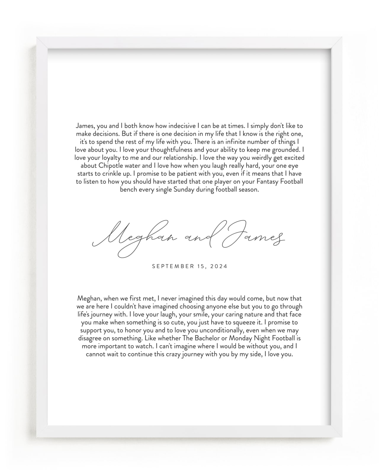 This is a black photos to art  by Minted called Our Vows Art Print.