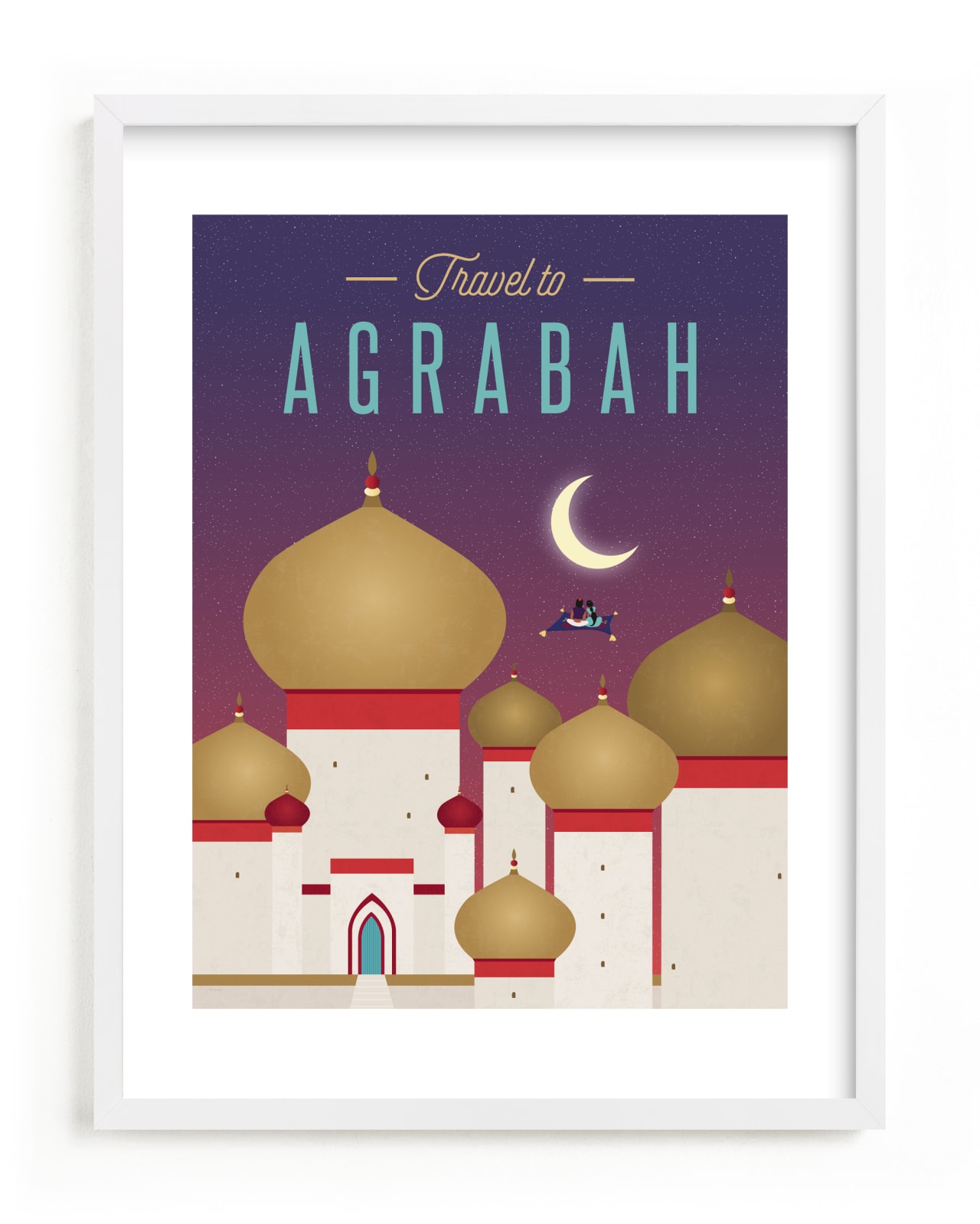 "Travel to Agrabah from Disney's Aladdin" - Limited Edition Art Print by Erica Krystek in beautiful frame options and a variety of sizes.