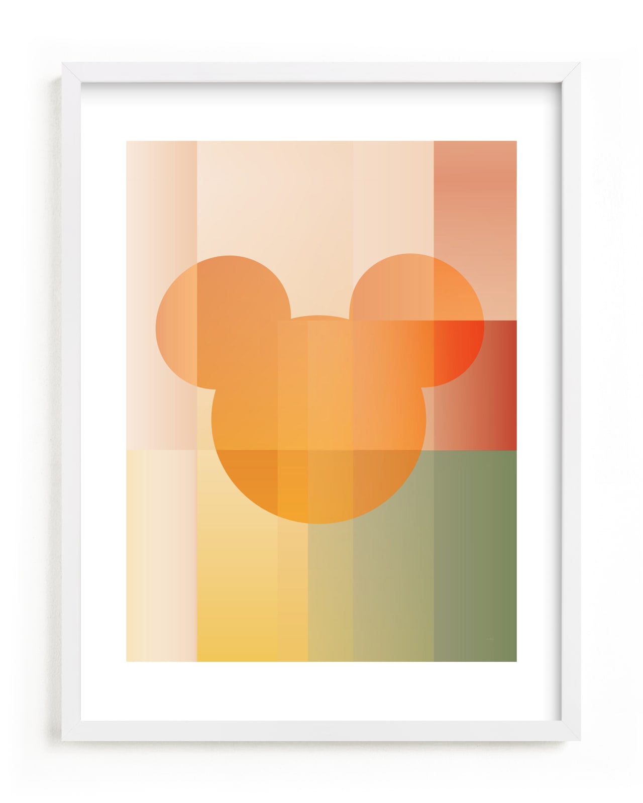 "Disney's Mickey Gradient Silhouette" - Limited Edition Art Print by Baumbirdy in beautiful frame options and a variety of sizes.