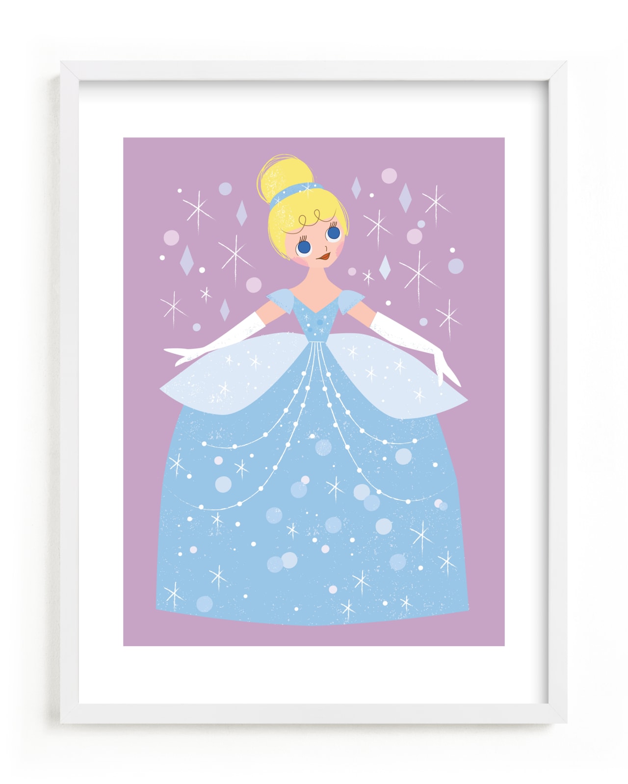 "Sparkling Disney Cinderella" - Limited Edition Art Print by Angela Thompson in beautiful frame options and a variety of sizes.