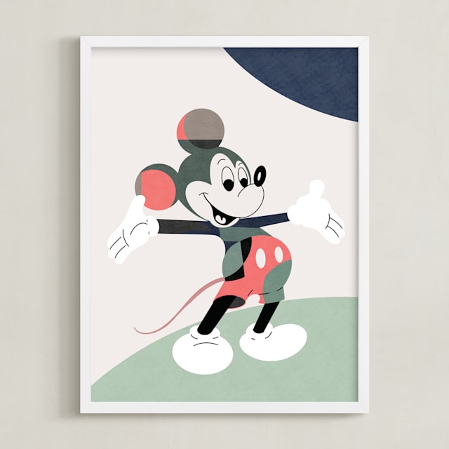 "The one and only" - Art Print in Green by Maja Cunningham - Framed
