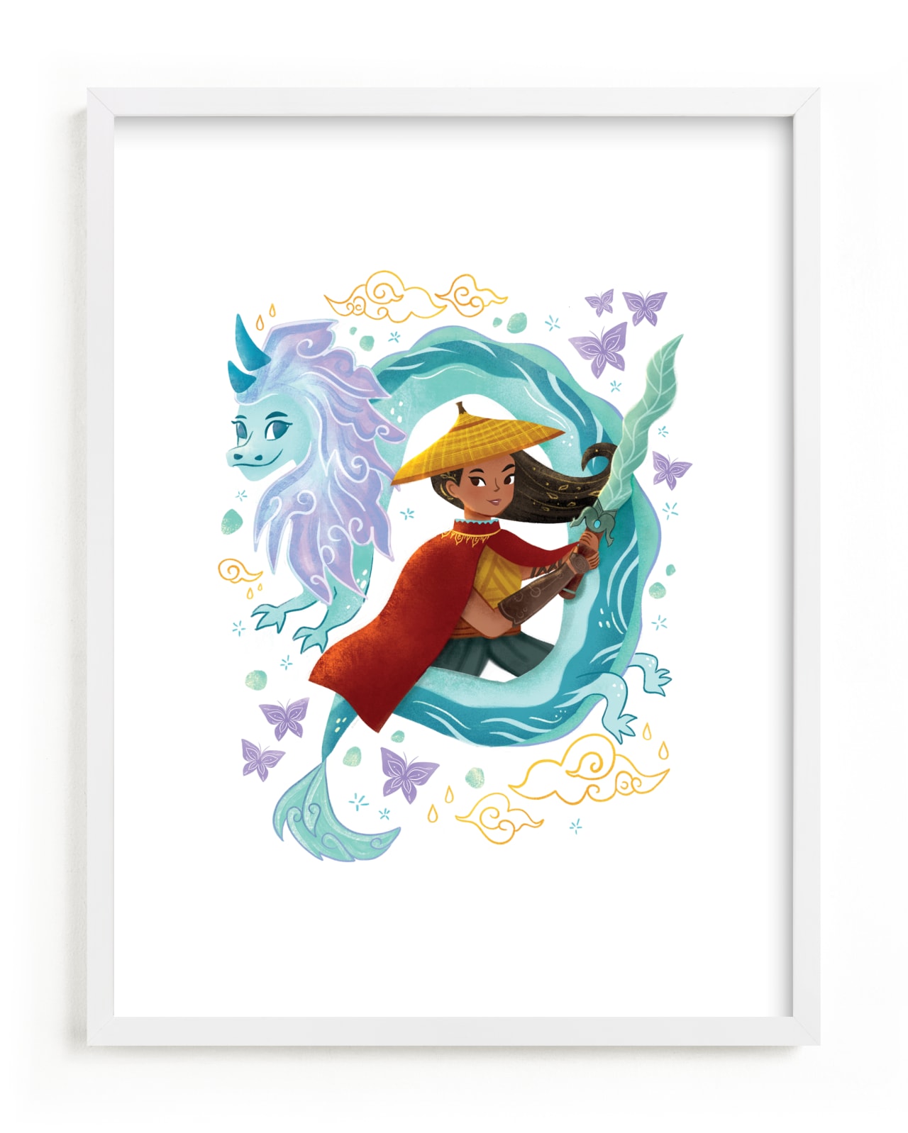 "Disney's Warrior Princess Raya" - Limited Edition Art Print by curiouszhi in beautiful frame options and a variety of sizes.