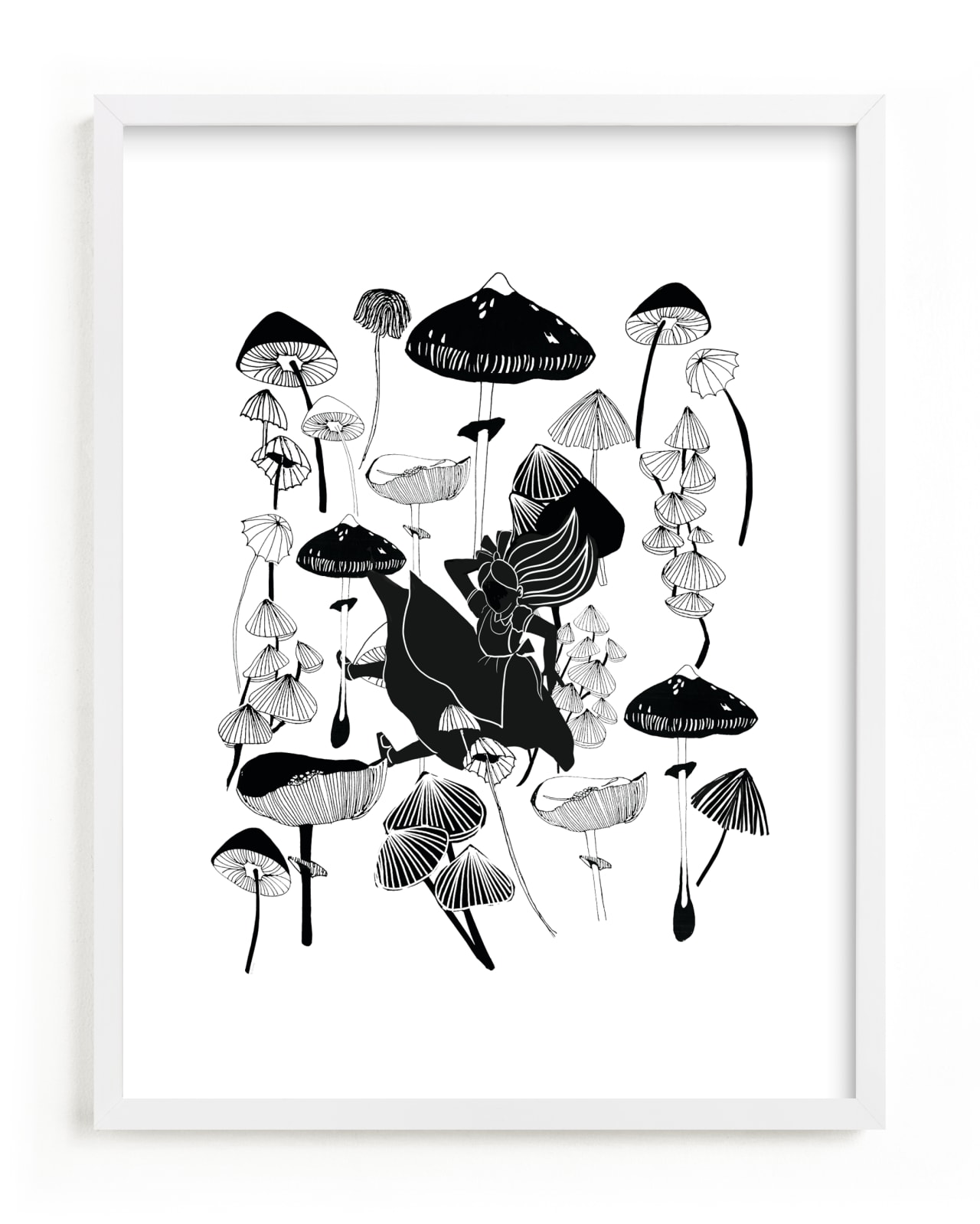 "Disney's Alice In Wonderland Mushroom Fall" - Limited Edition Art Print by Deborah Velasquez in beautiful frame options and a variety of sizes.