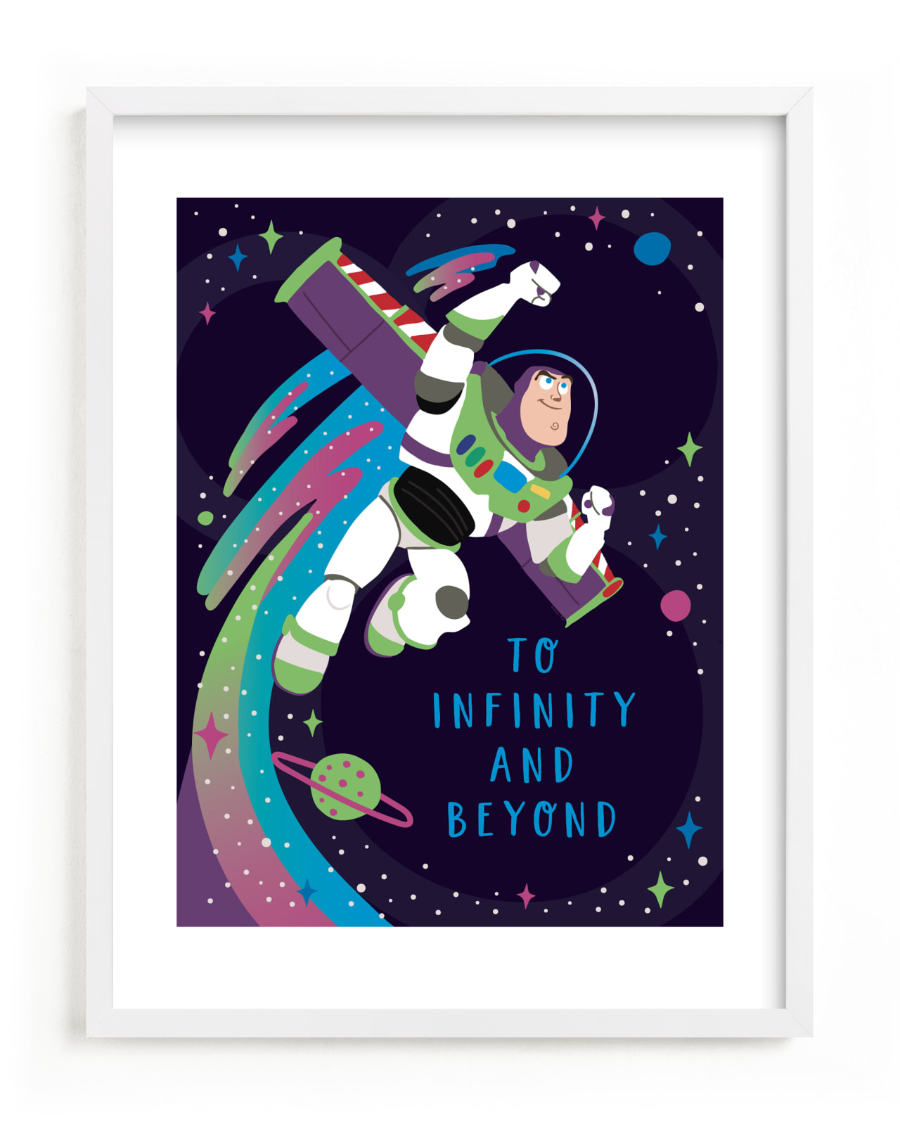 "Disney and Pixar Buzz Lightyear" - Limited Edition Art Print by Katie Zimpel in beautiful frame options and a variety of sizes.