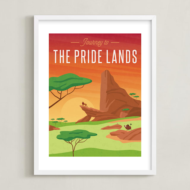"Journey to the Disney's Pride Lands" - Limited Edition Art Print by Erica Krystek in beautiful frame options and a variety of sizes.
