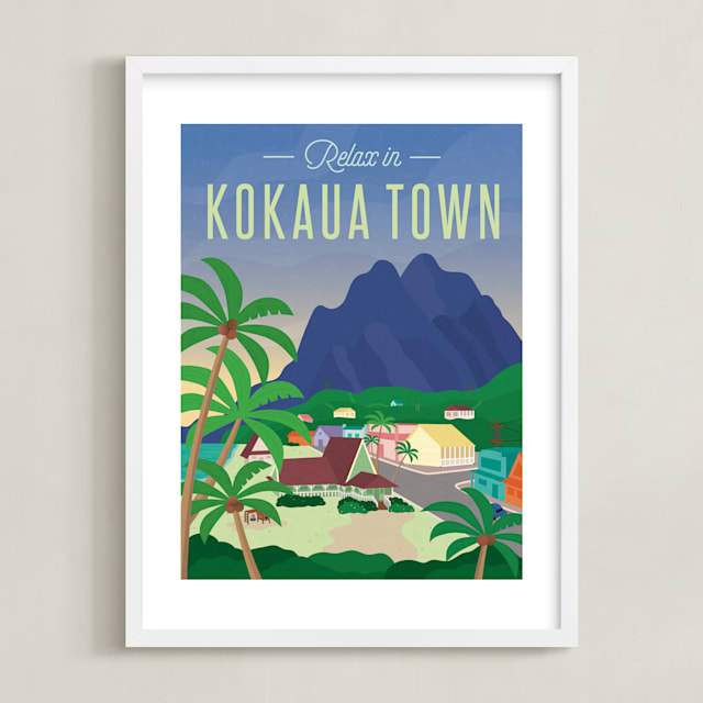 "Relax in Disney's Kokaua Town" - Limited Edition Art Print by Erica Krystek in beautiful frame options and a variety of sizes.