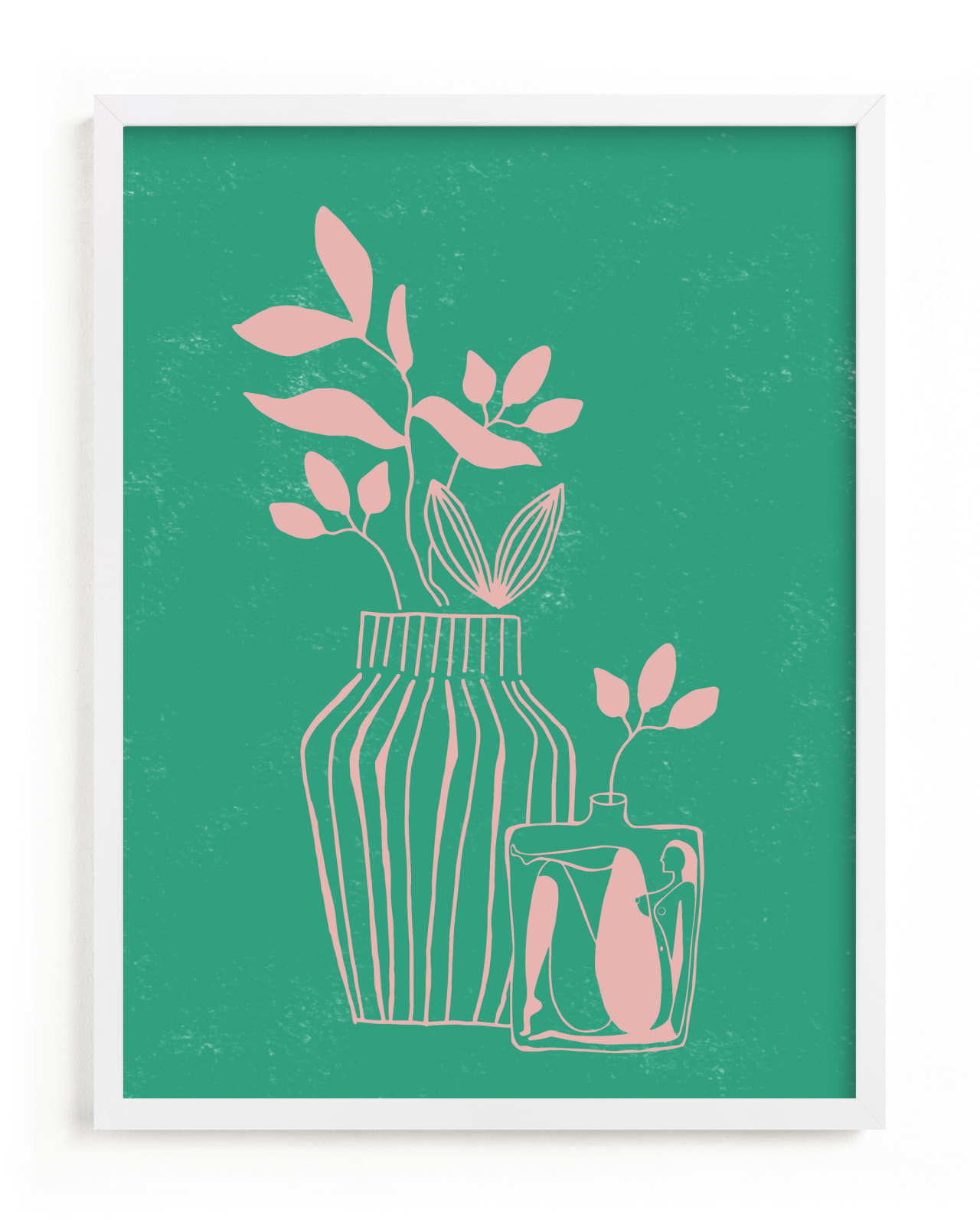 "Stuck In A Vase" - Limited Edition Art Print by Lo Mead in beautiful frame options and a variety of sizes.