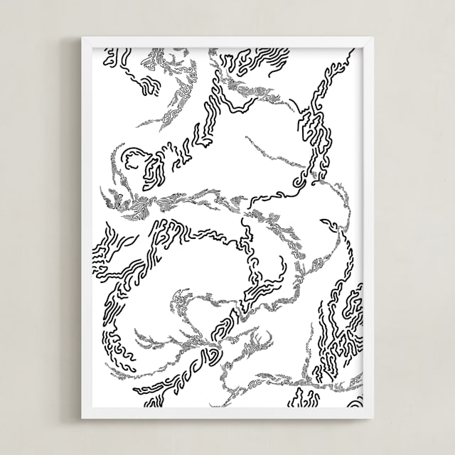 "Cloud Formations 2" - Art Print in Ink by Harrison Tenzer - Framed