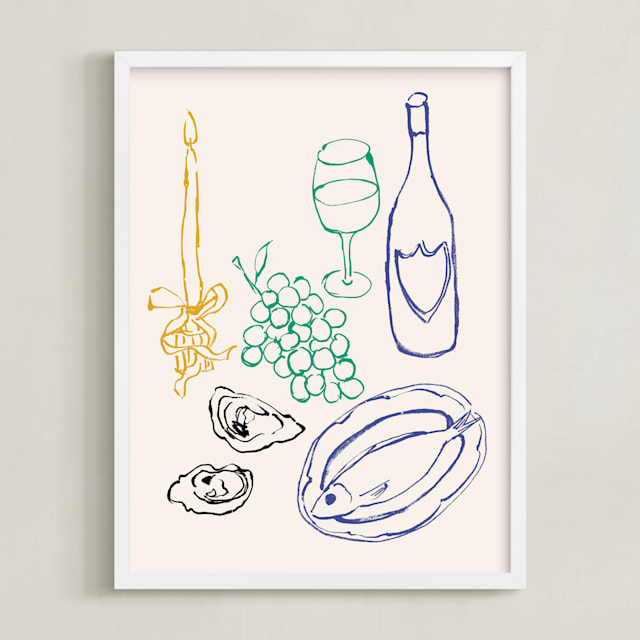 "Dawn & Dusk Delights 2" - Art Print in Cotton by Cass Loh - Framed