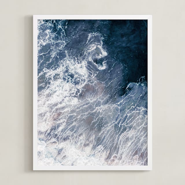 "Ocean's Brushstrokes 2" - Limited Edition Art Print by Tania Medeiros in beautiful frame options and a variety of sizes.