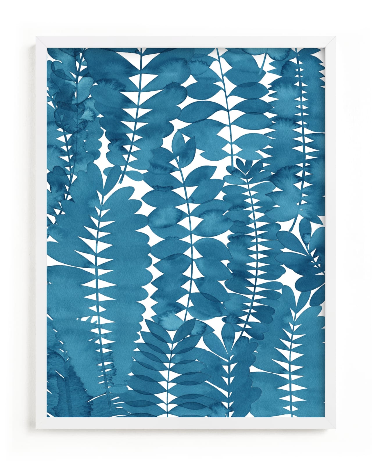"Indigo Leaves" - Limited Edition Art Print by Natalie Ryan in beautiful frame options and a variety of sizes.