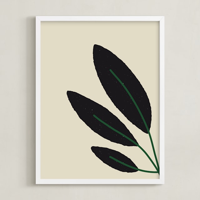 "Moussonnerie II" - Art Print in Black by Alex Roda - Framed