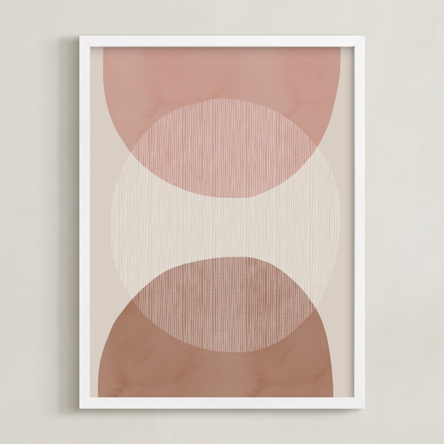 "Baked Earth Shapes" - Art Print in Baked Earth by Emanuela Carratoni - Framed