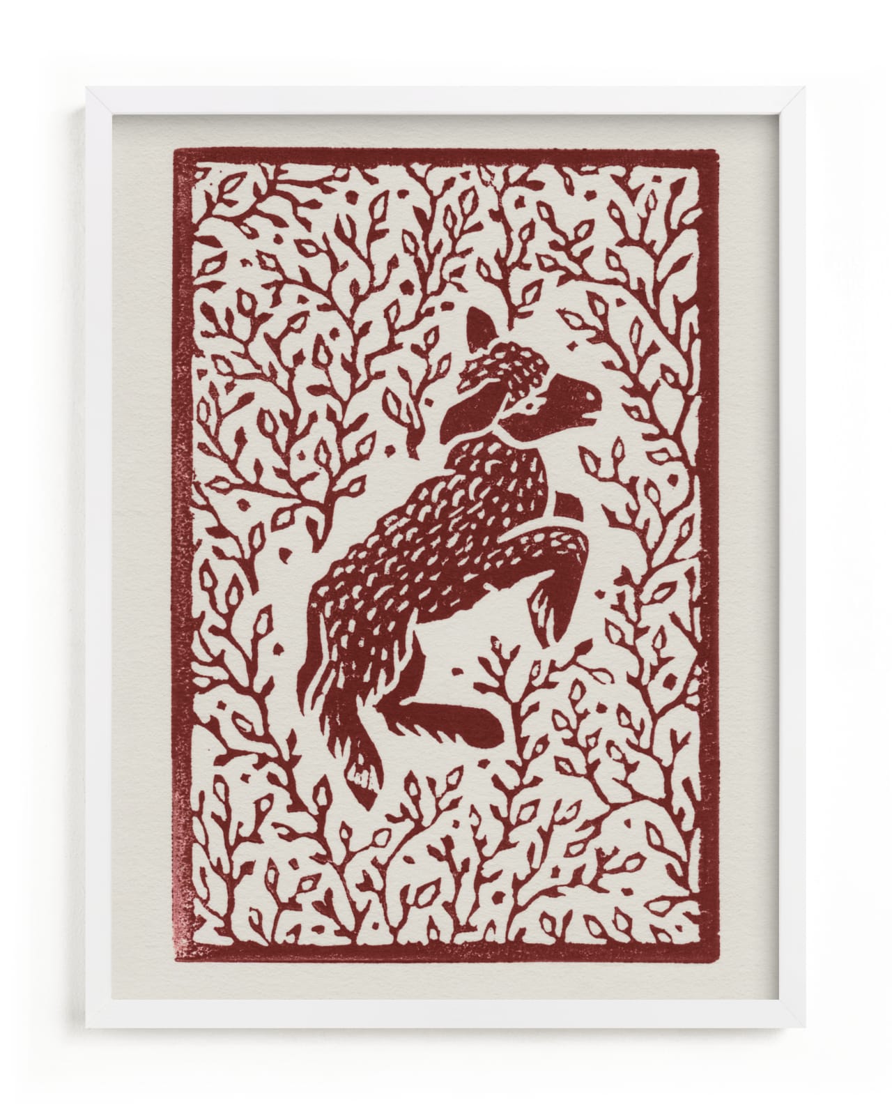 "Lamb Linocut" - Limited Edition Art Print by Ash Weaver in beautiful frame options and a variety of sizes.