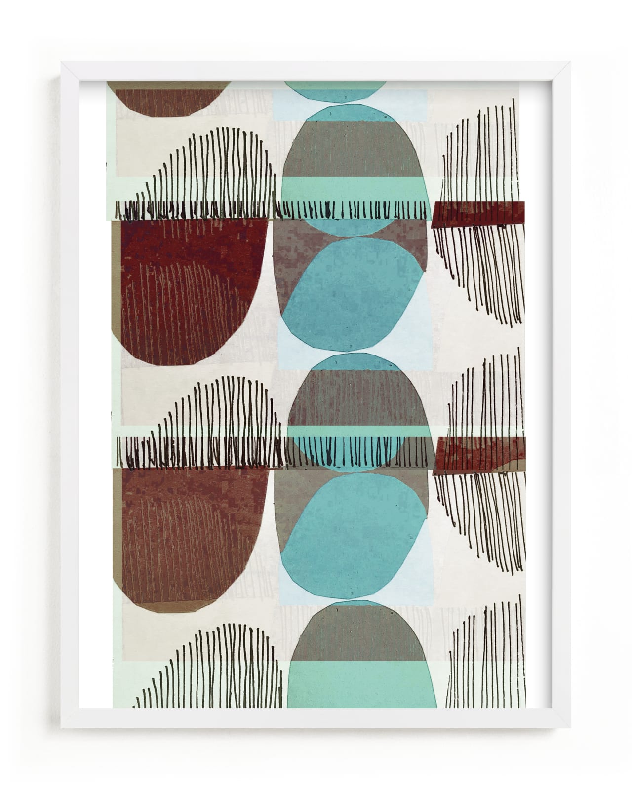 "Boho Screenprint I" - Limited Edition Art Print by Jenna Skead in beautiful frame options and a variety of sizes.