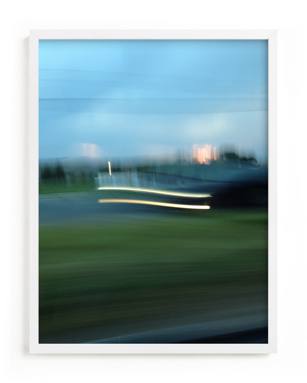 "Sunset Headlights" - Limited Edition Art Print by cassie adams in beautiful frame options and a variety of sizes.