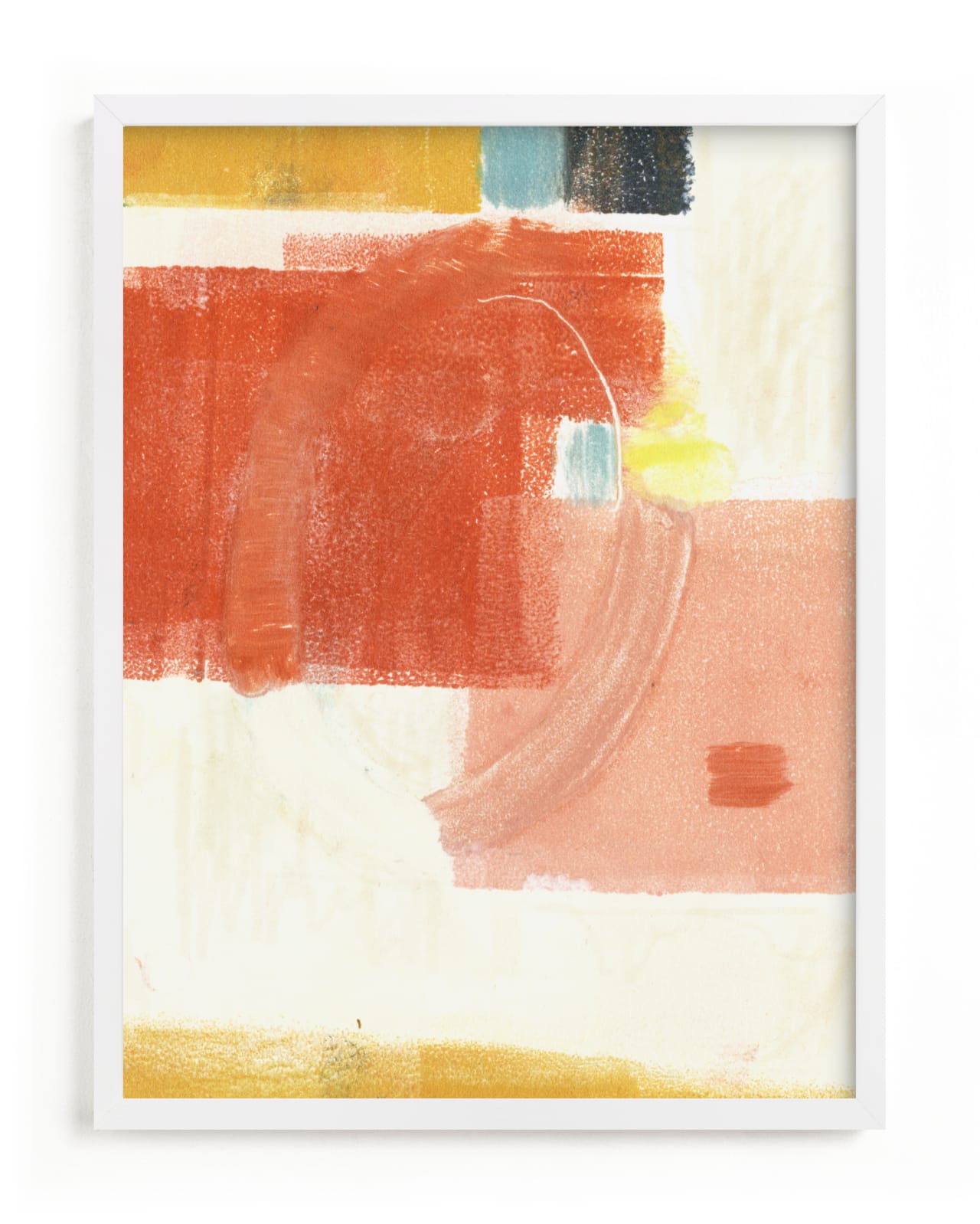 "Red Circle Composition" - Limited Edition Art Print by KATE QUALE in beautiful frame options and a variety of sizes.