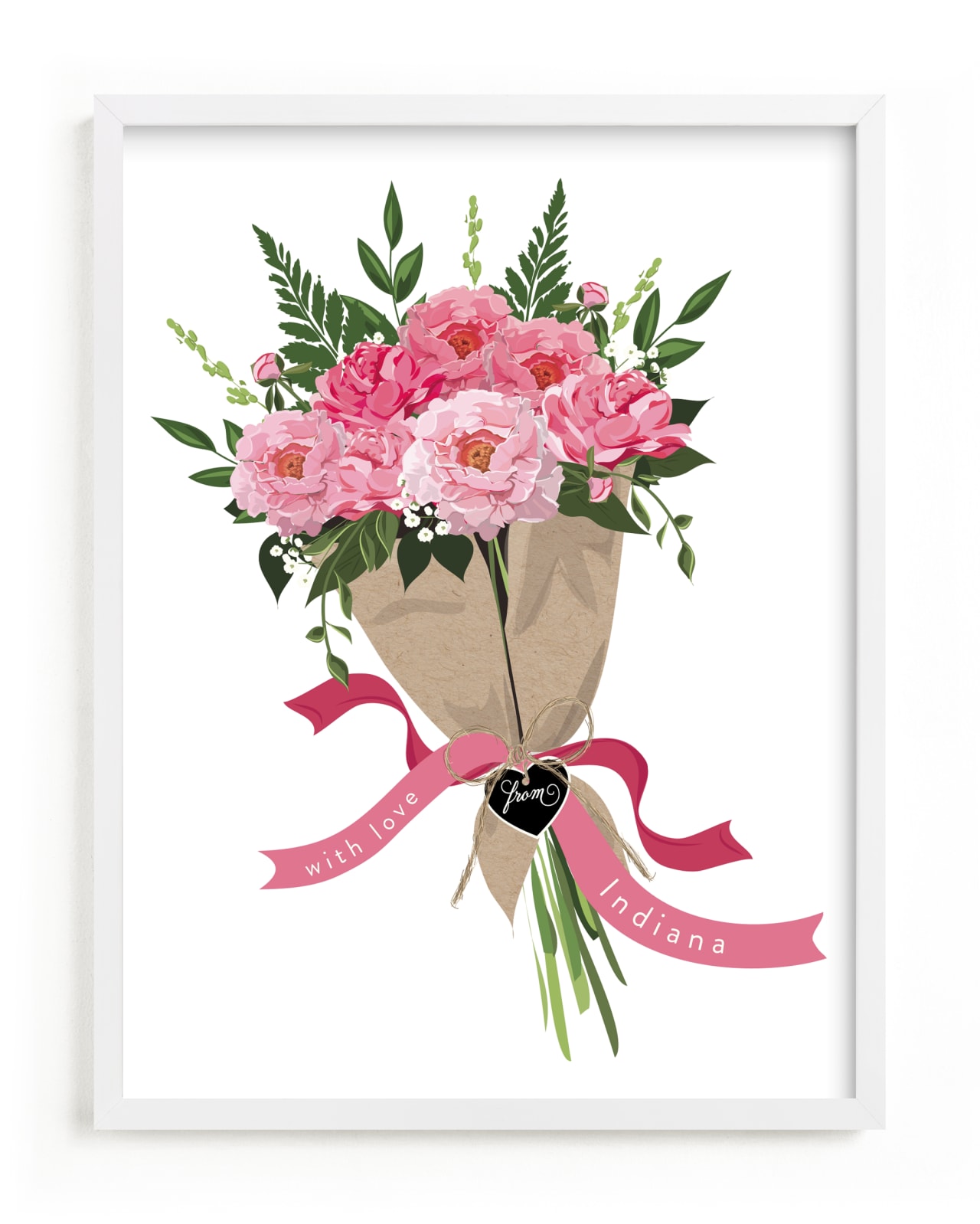 "Indiana Peony Bouquet" - Limited Edition Art Print by Susan Moyal in beautiful frame options and a variety of sizes.