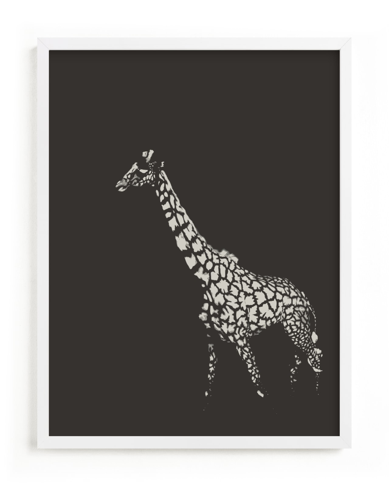 "fading giraffe" - Limited Edition Art Print by Erin Niehenke in beautiful frame options and a variety of sizes.