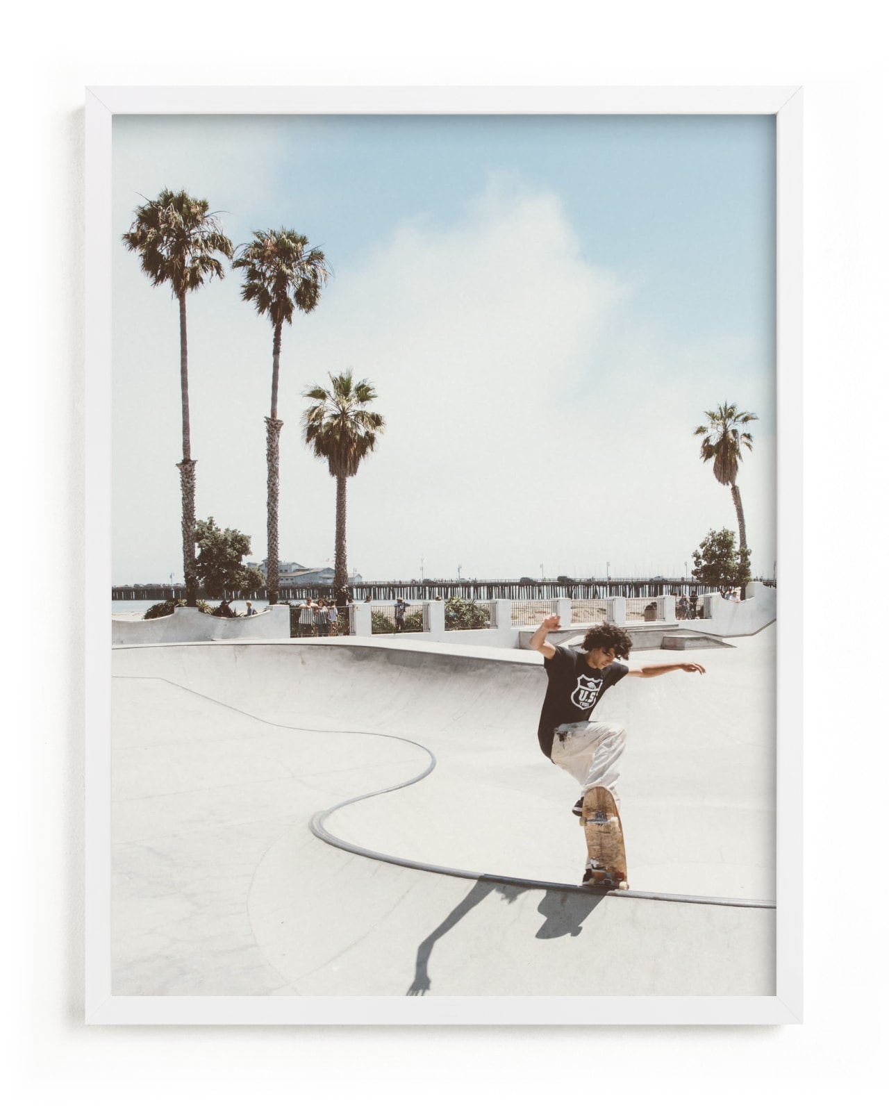 "Santa Barbara Skate I" - Limited Edition Art Print by Kamala Nahas in beautiful frame options and a variety of sizes.