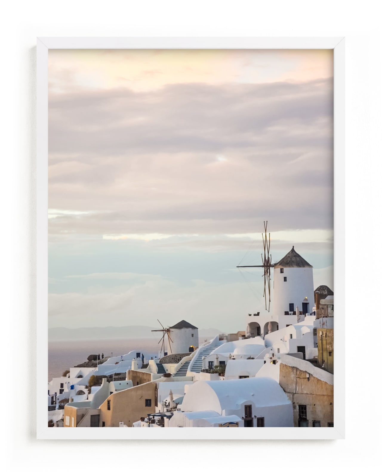 "Santorini" - Limited Edition Art Print by Qing Ji in beautiful frame options and a variety of sizes.