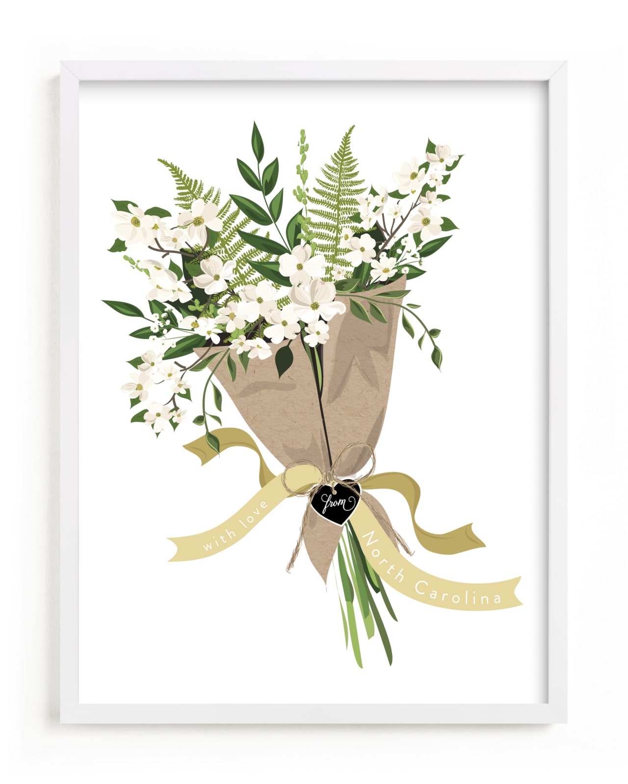 "North Carolina Dogwood Bouquet" - Limited Edition Art Print by Susan Moyal in beautiful frame options and a variety of sizes.