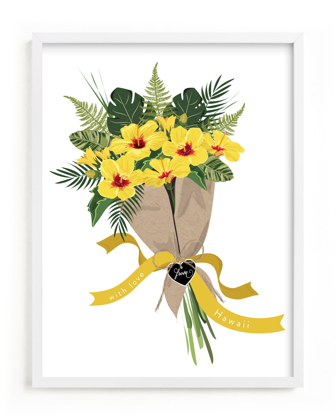 "Hawaii Hibiscus Bouquet" - Limited Edition Art Print by Susan Moyal in beautiful frame options and a variety of sizes.
