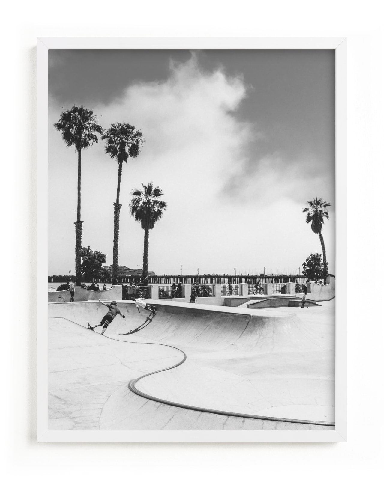 "Santa Barbara Skate 2" - Limited Edition Art Print by Kamala Nahas in beautiful frame options and a variety of sizes.