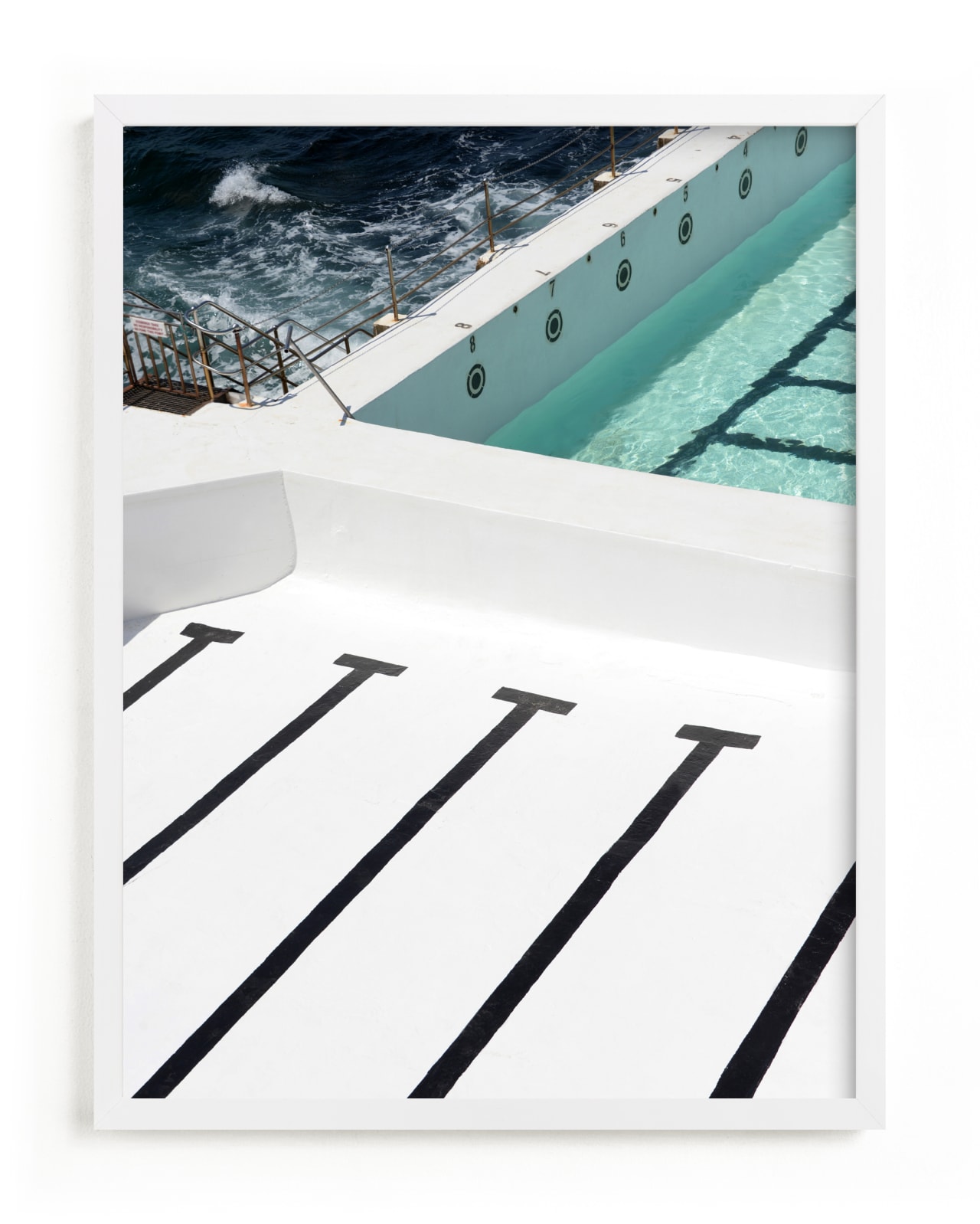 "Stripes Coastal" - Grownup Open Edition Non-custom Art Print by JD in beautiful frame options and a variety of sizes.