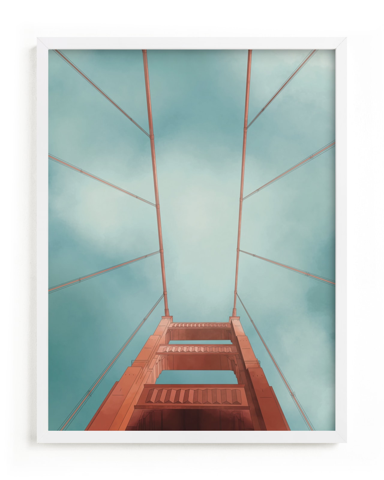 "San Francisco Golden Gate Bridge" - Open Edition Fine Art Print by Lauren Cheng in beautiful frame options and a variety of sizes.