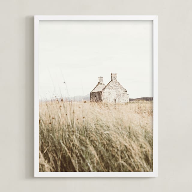 "highland prairie II" - Art Print in Wheat by Kamala Nahas - Framed