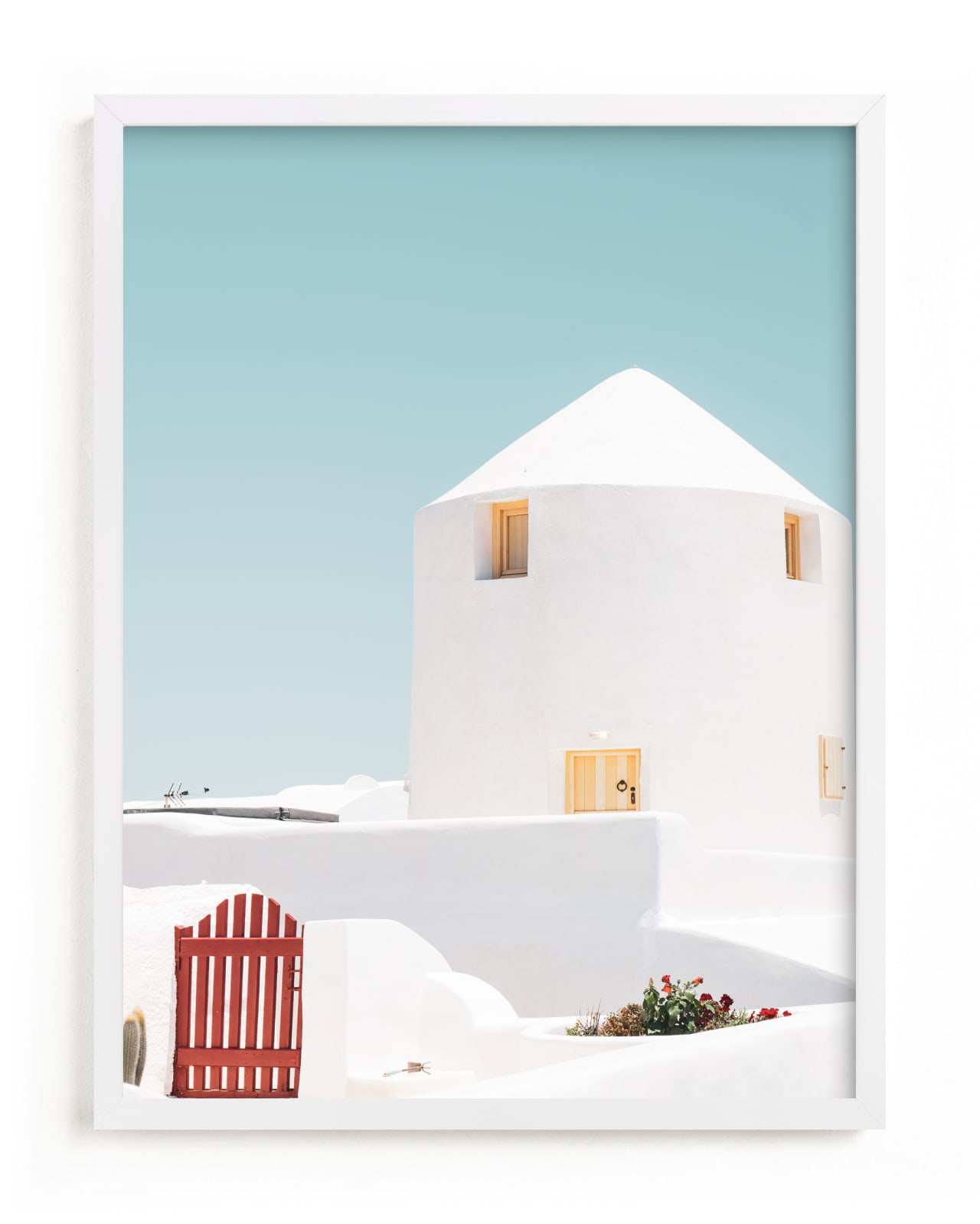 "Cycladic House II" - Grownup Open Edition Non-custom Art Print by Tania Medeiros in beautiful frame options and a variety of sizes.