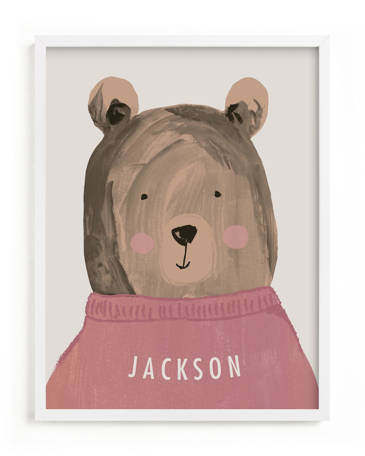 "Little Bear" - Children's Custom Art Print by Teju Reval in beautiful frame options and a variety of sizes.