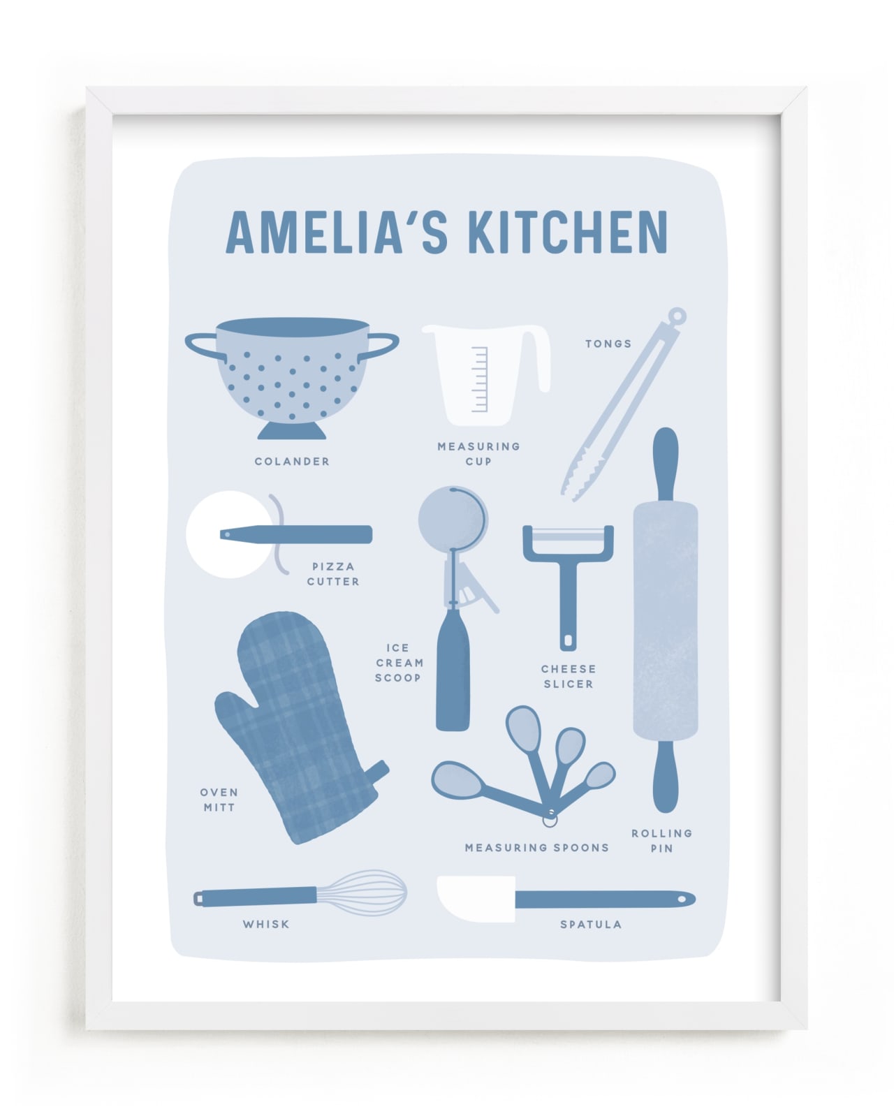 "Kitchenware" - Children's Custom Art Print by Dawn Pope in beautiful frame options and a variety of sizes.