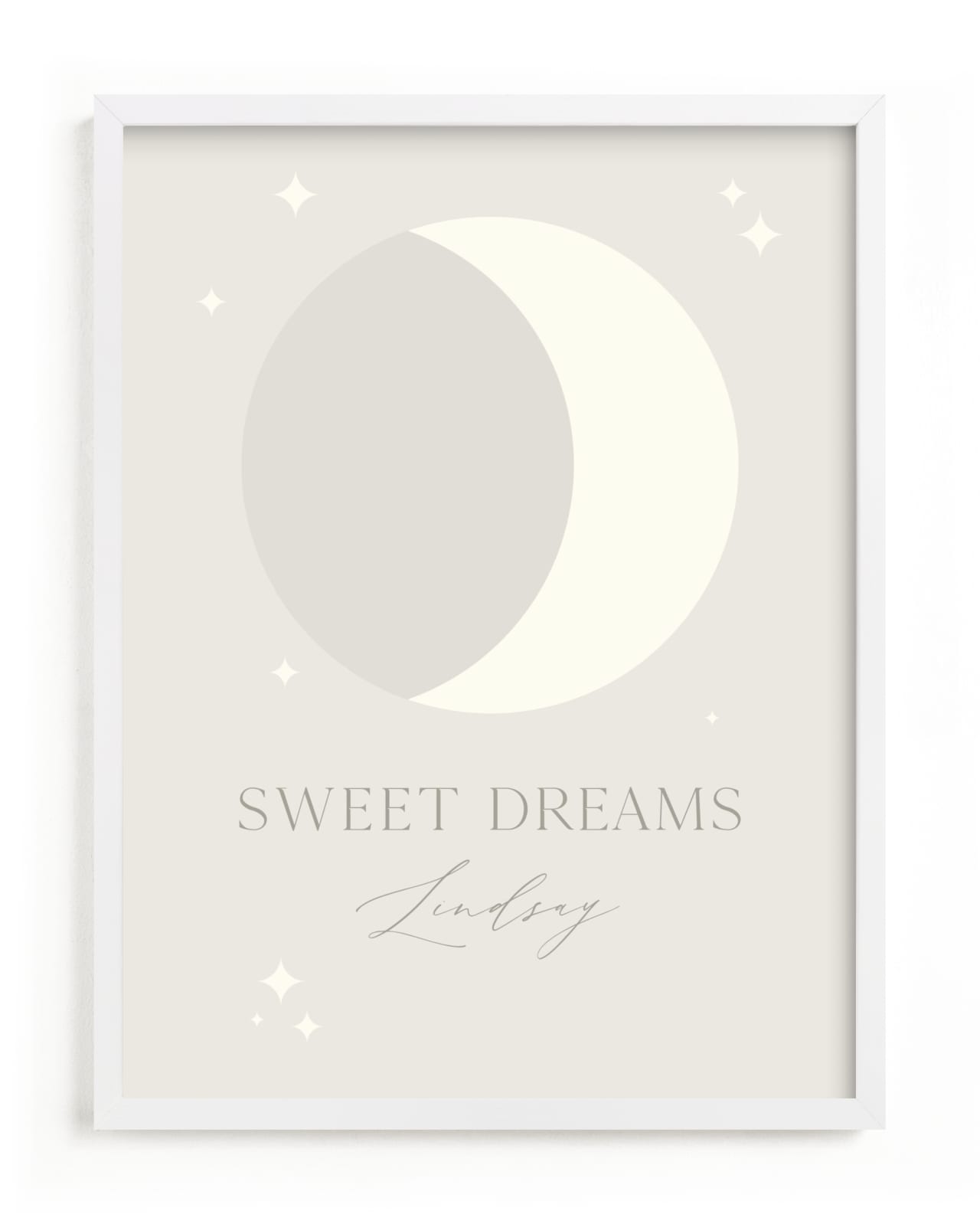 "Sweet Dreams Moon" - Custom Open Edition Children's Art Print by Alexandra Cohn in beautiful frame options and a variety of sizes.
