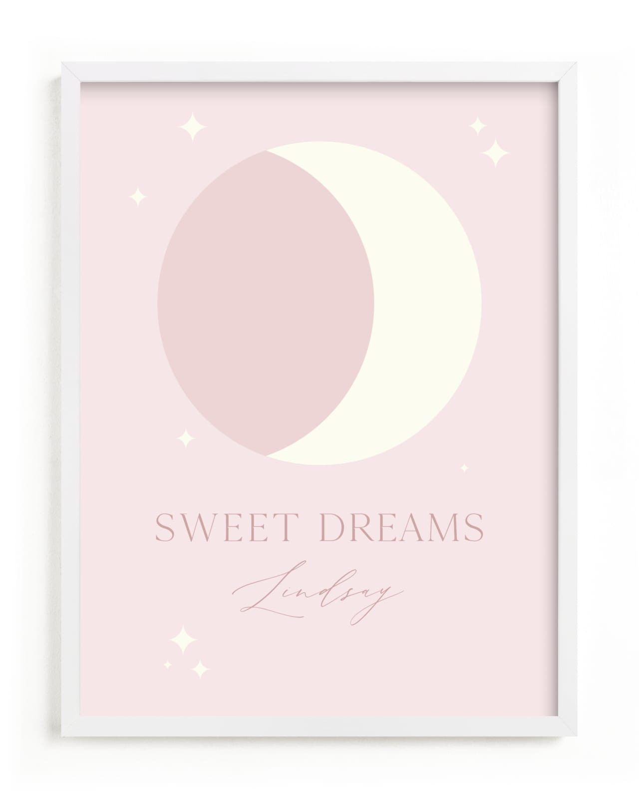 "Sweet Dreams Moon" - Children's Custom Art Print by Alexandra Cohn in beautiful frame options and a variety of sizes.