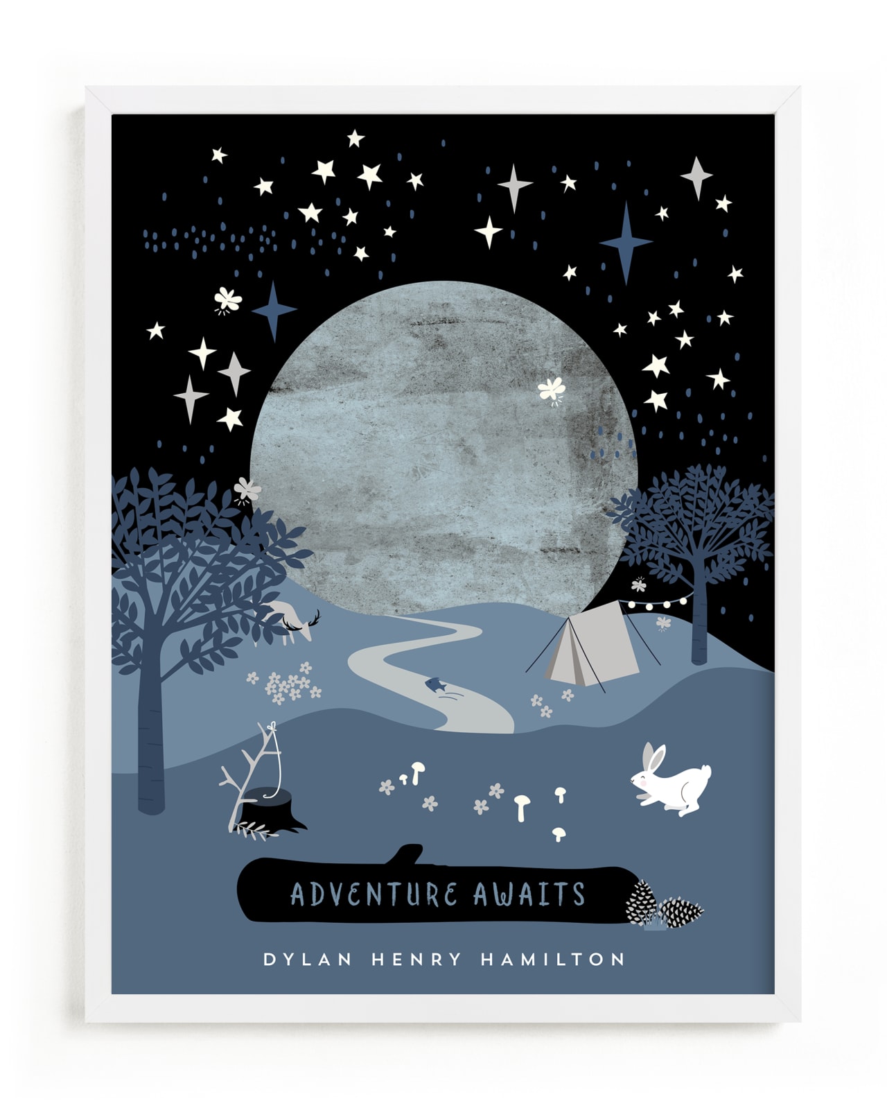 "Adventures in Nature" - Custom Open Edition Children's Art Print by Corinne Malesic in beautiful frame options and a variety of sizes.