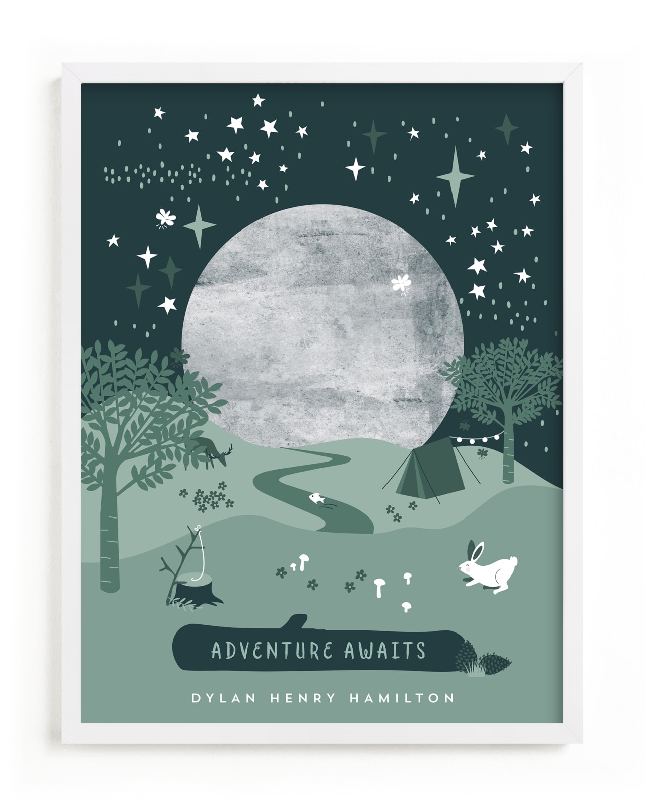 "Adventures in Nature" - Children's Custom Art Print by Corinne Malesic in beautiful frame options and a variety of sizes.