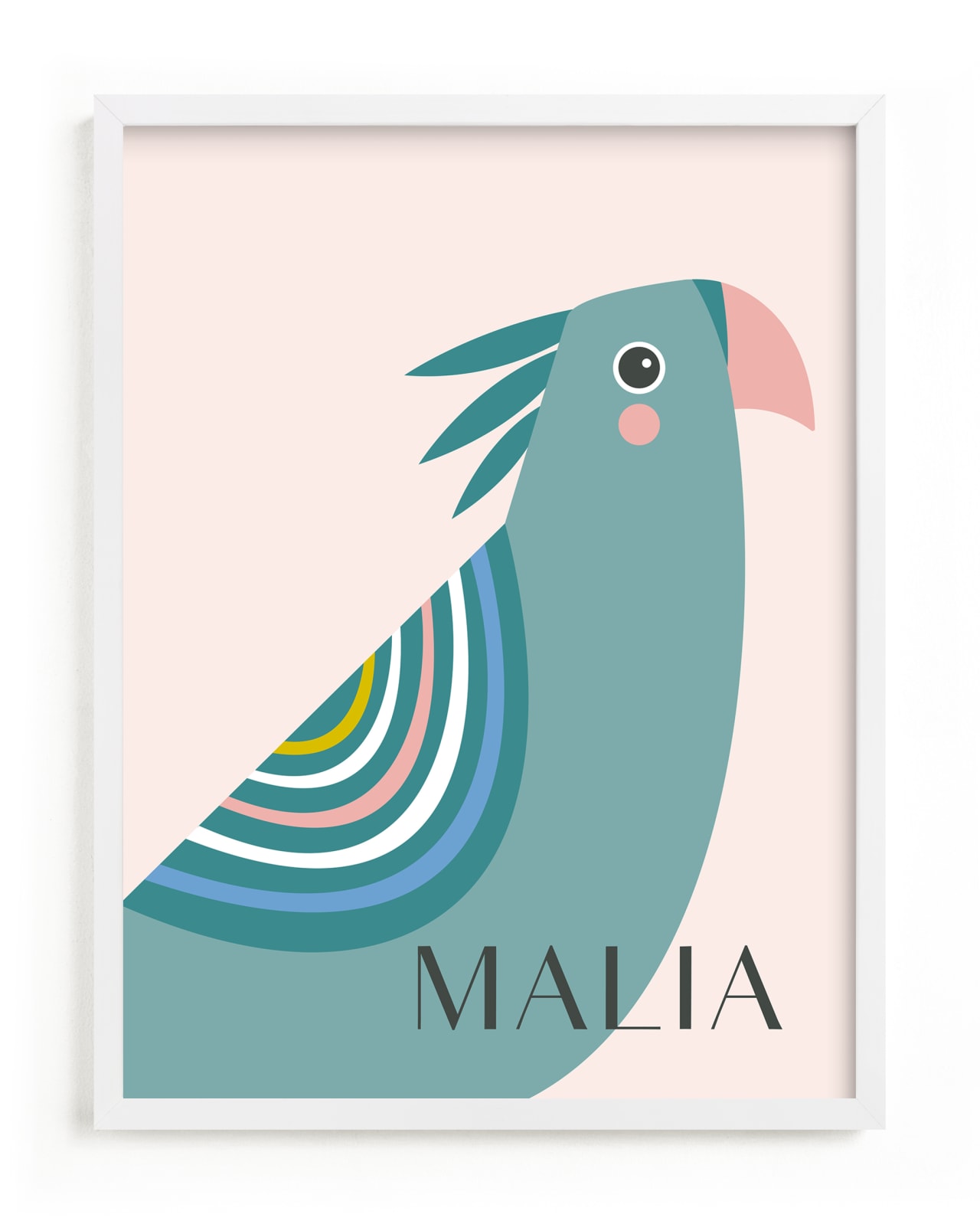 "tropical bird" - Children's Custom Art Print by Karidy Walker in beautiful frame options and a variety of sizes.
